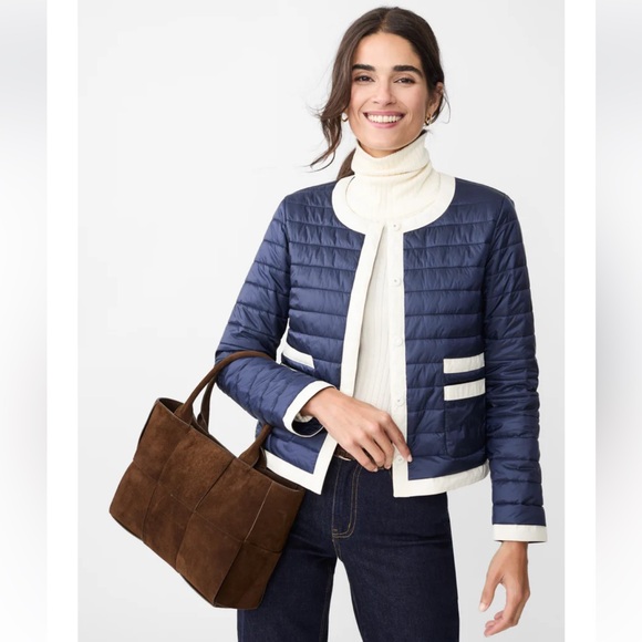 J Mclaughlin Jackets & Blazers - J. McLaughlin Eva Puffer Jacket in Dark Navy Size Large